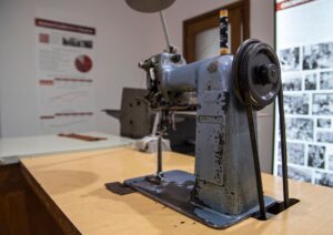 antique leather sewing machine