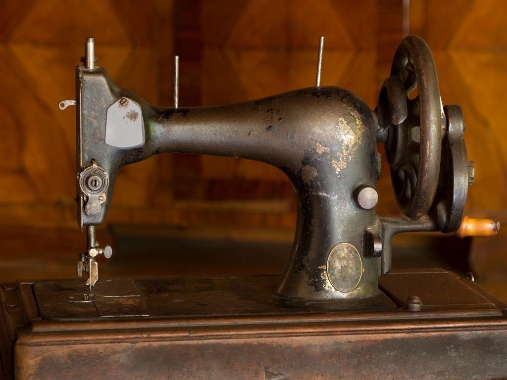 antique leather sewing machine